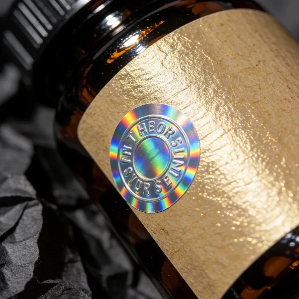 Supplement packaging with authenticity seal on newsprint